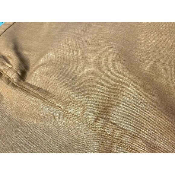 Level 99 Brown Pencil Skirt Size Small Sheen Sleek Modern Stretch Skirt Office - Picture 6 of 9